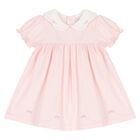 Baby Girls Pink & White Floral Dress, 1, hi-res
