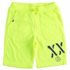 Boys Neon Green Jersey Shorts, 1, hi-res
