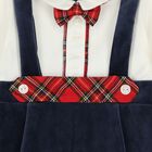 ملابس أطفال مخملية باللون العاجي والأزرق الداكن للأولاد, 1, hi-res