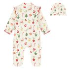 Baby Girls Ivory Babygrow Set, 1, hi-res