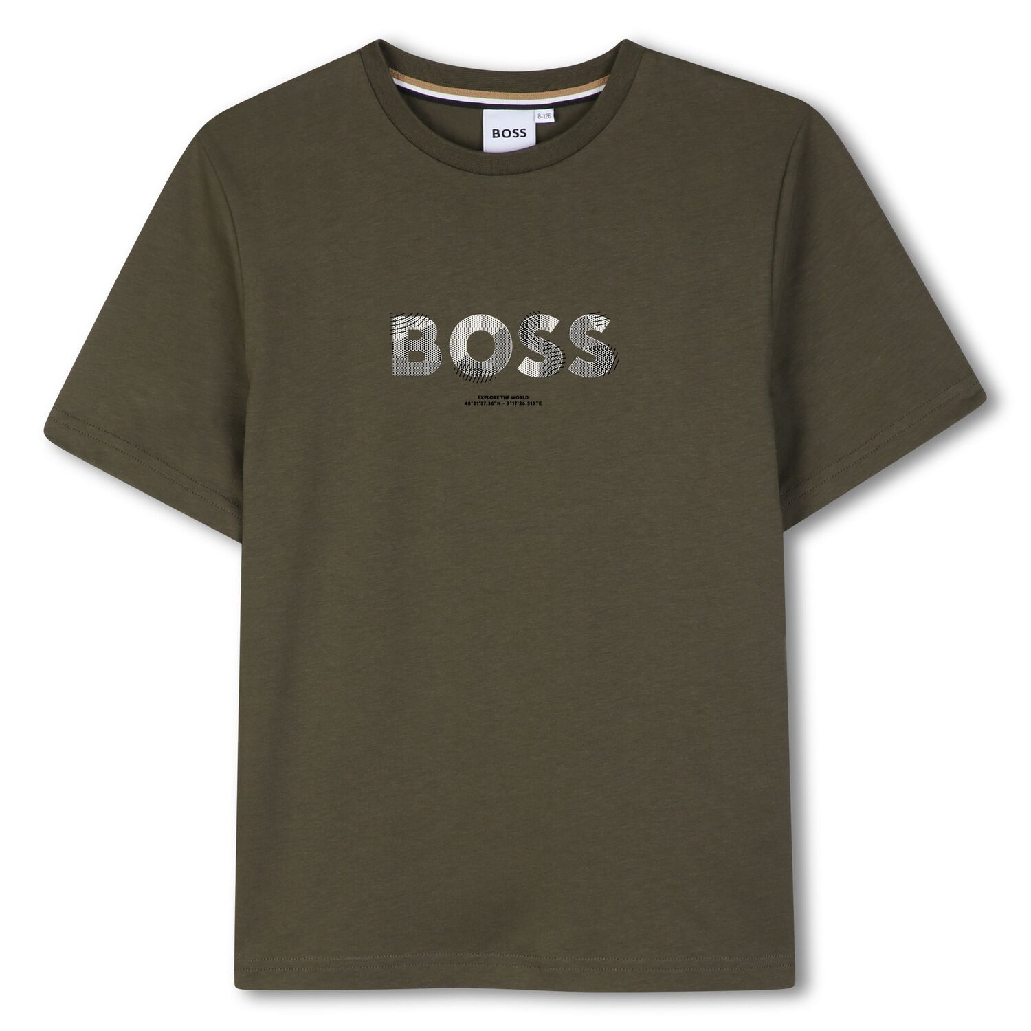 Boys Green Logo T-Shirt, 3, hi-res