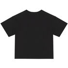 Girls Black Logo T-Shirt, 1, hi-res