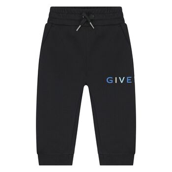 Younger Boys Black Logo Joggers