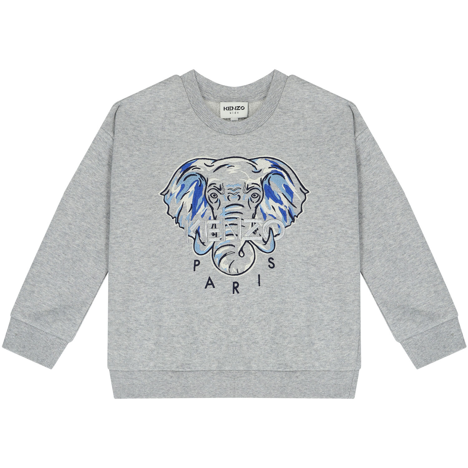 Girls Grey Elephant Logo Sweatshirt, 1, hi-res