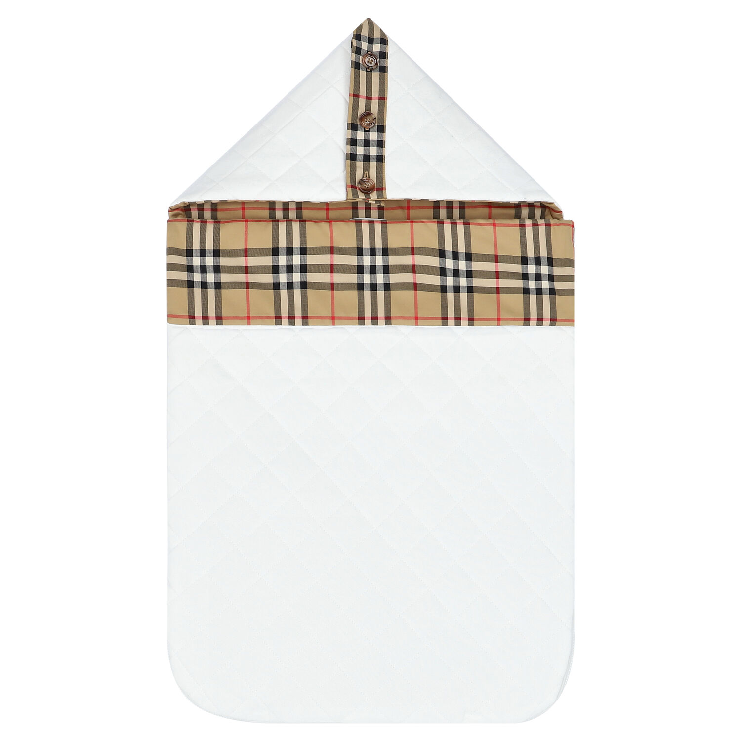 White & Checked Baby Nest, 1, hi-res