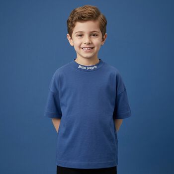 Boys Blue Logo Oversized T-Shirt