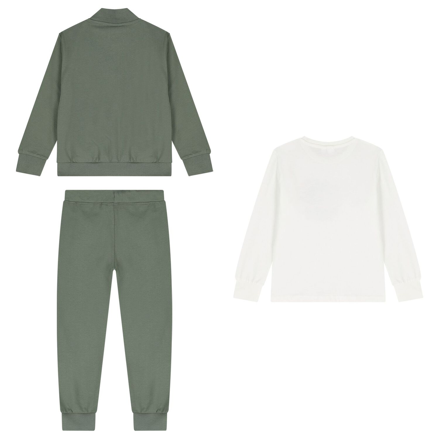 Boys Green & Ivory Skate Tracksuit Set, 1, hi-res