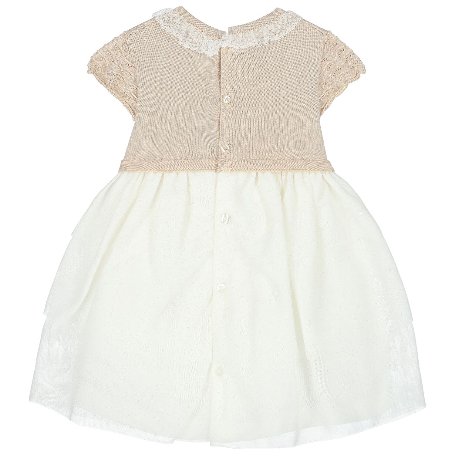 Baby Girls Beige & Ivory Dress Set, 2, hi-res image number null
