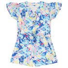 Girls Multi-Coloured Logo Playsuit, 1, hi-res