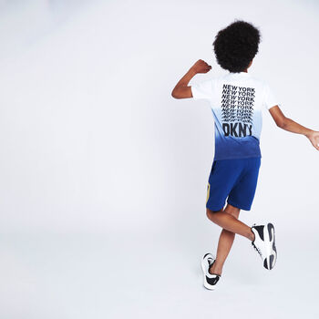 Boys White & Blue Dip-Dye T-Shirt