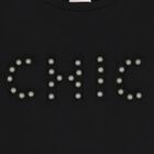 توب بنات بأكمام مطرز  باللون الأسود , 1, hi-res