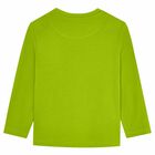 Boys Green Logo Long Sleeve Top, 1, hi-res