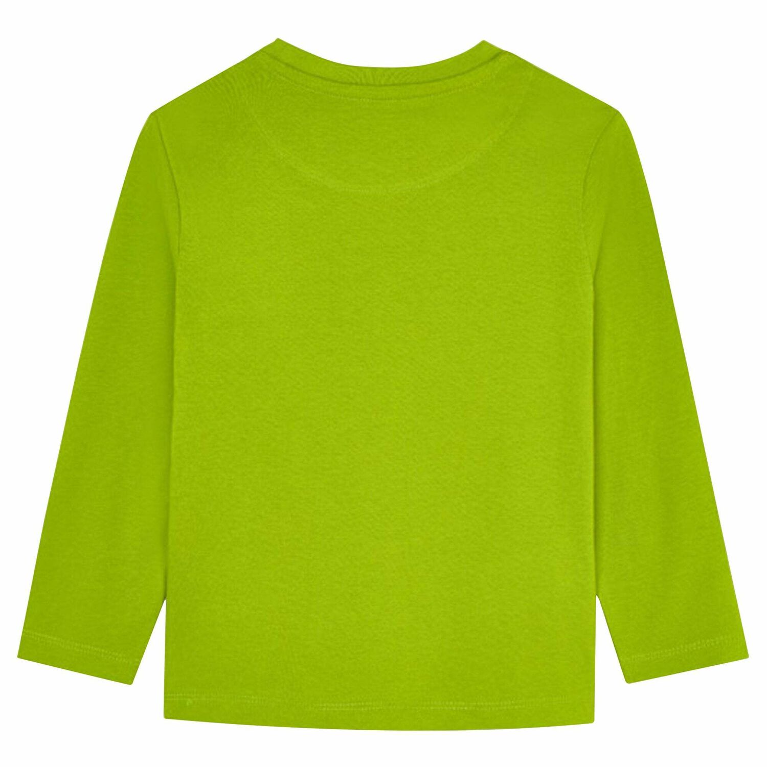 Boys Green Logo Long Sleeve Top, 1, hi-res