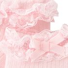 جوارب دانتيل للبنات الصغار  باللون الوردي , 2, hi-res