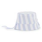 Baby Boys Blue & White Striped Logo Reversible Hat, 1, hi-res