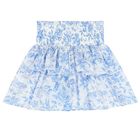 Girls White & Blue Liberty Skirt, 1, hi-res