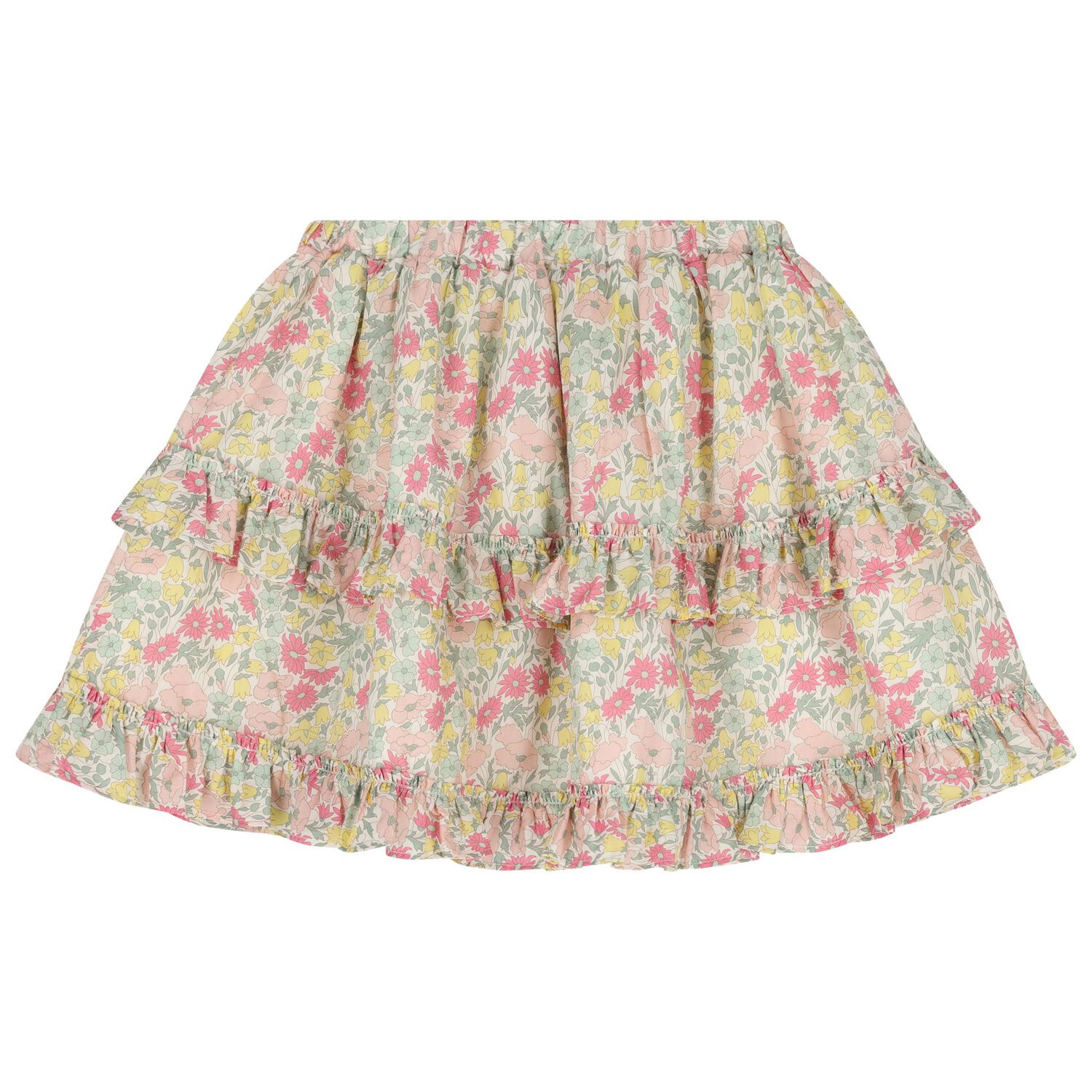 Girls Pink Liberty Ruffled Skirt , 1, hi-res
