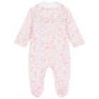 Baby Girls White & Pink Toile de Jouy Babygrow Set, 1, hi-res