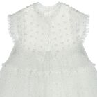 Girls White Embellished Tulle Dress, 1, hi-res