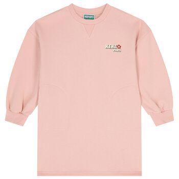 فستان وردي بشعار للبنات