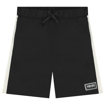 Boys Black Logo Shorts