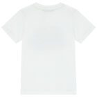 Boys White Logo T-Shirt, 1, hi-res