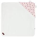 طقم بنات أفرول بالشعار باللون الأبيض والوردي, 1, hi-res