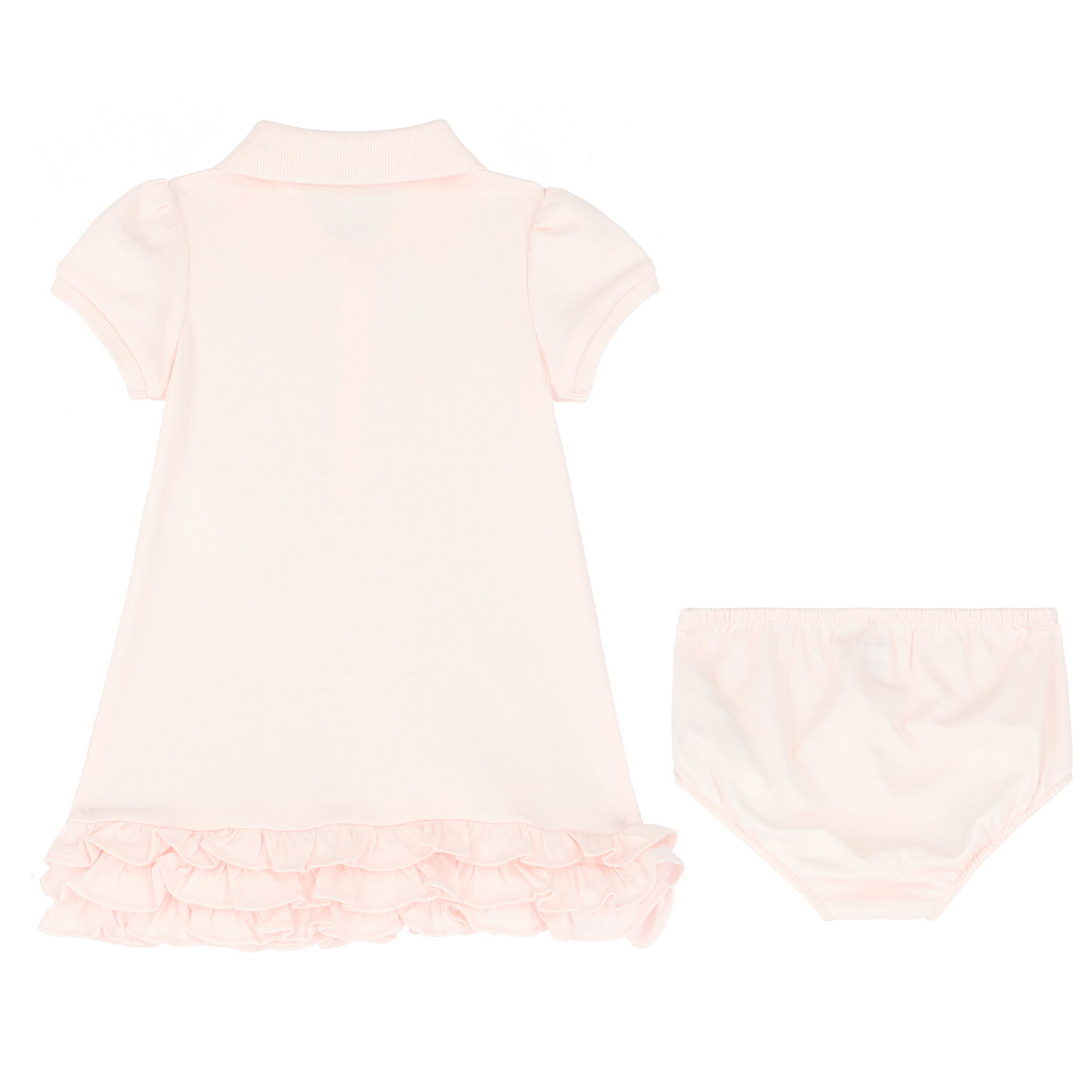 Baby Girls Pink Logo Polo Dress Set, 1, hi-res