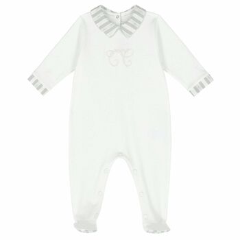 Baby White Logo Babygrow