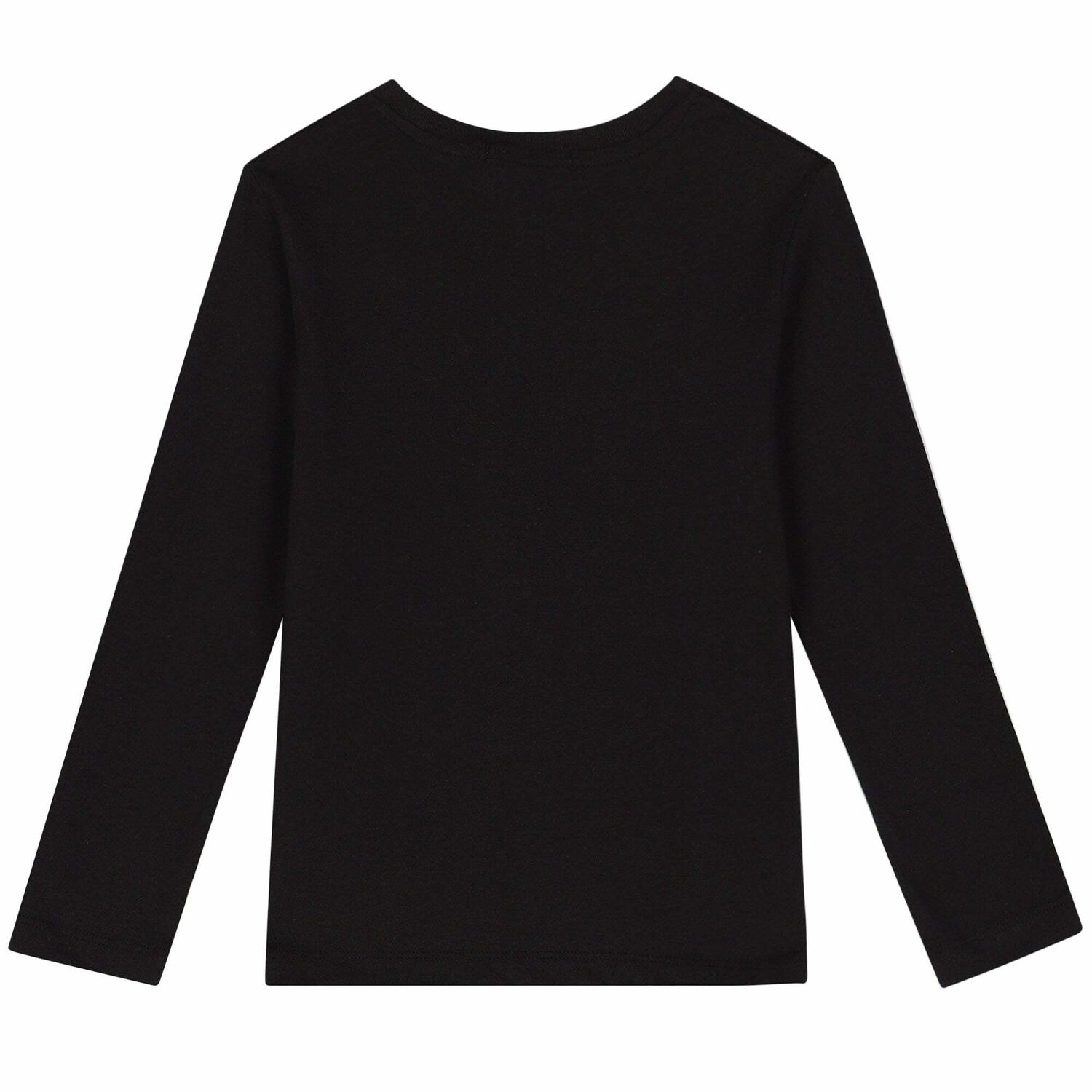 Boys Black Logo Long Sleeve Top, 1, hi-res image number null