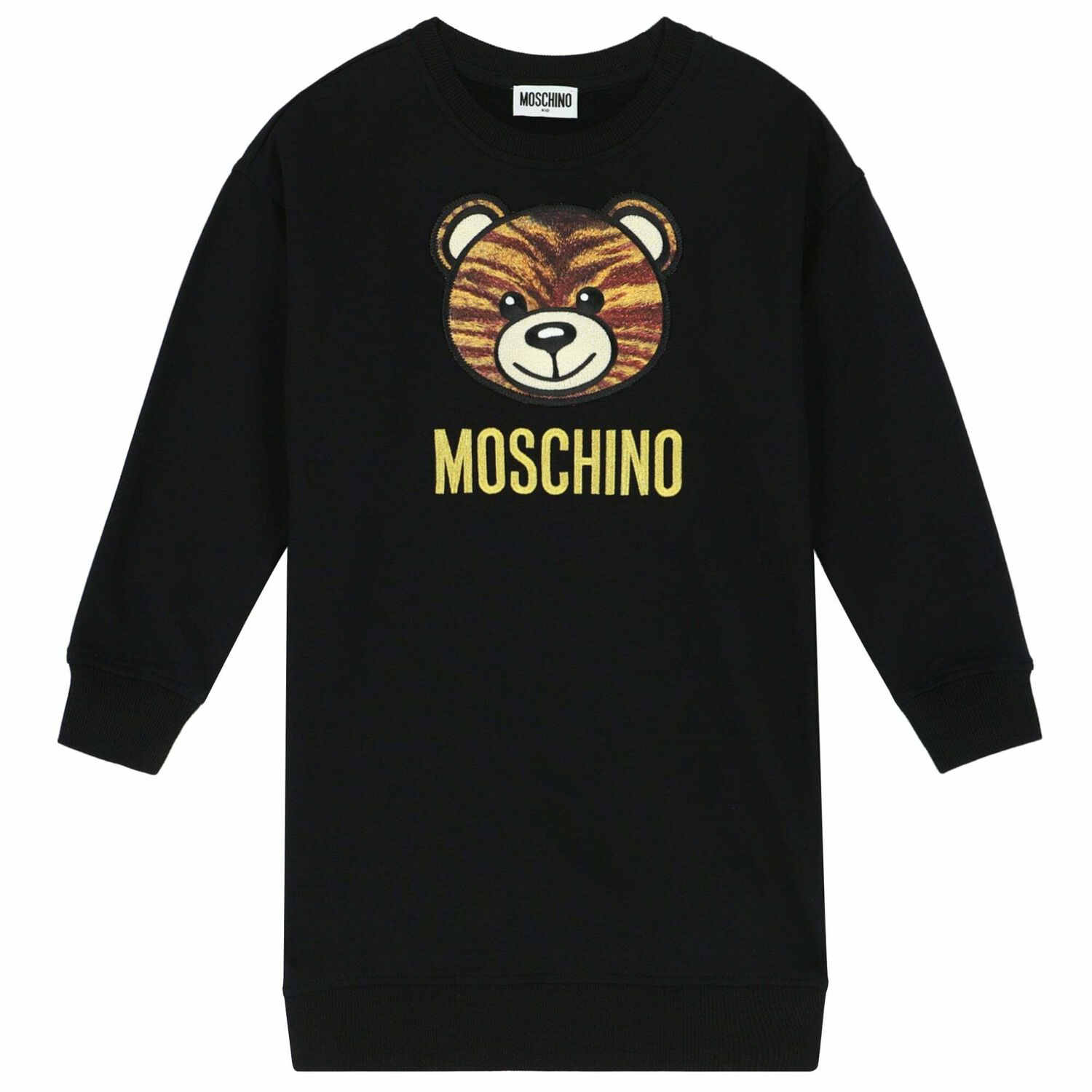 فستان بناتي بالشعار باللون الاسود, 2, hi-res image number null