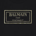 Girls Black & Gold Logo Sweatshirt Dress, 1, hi-res