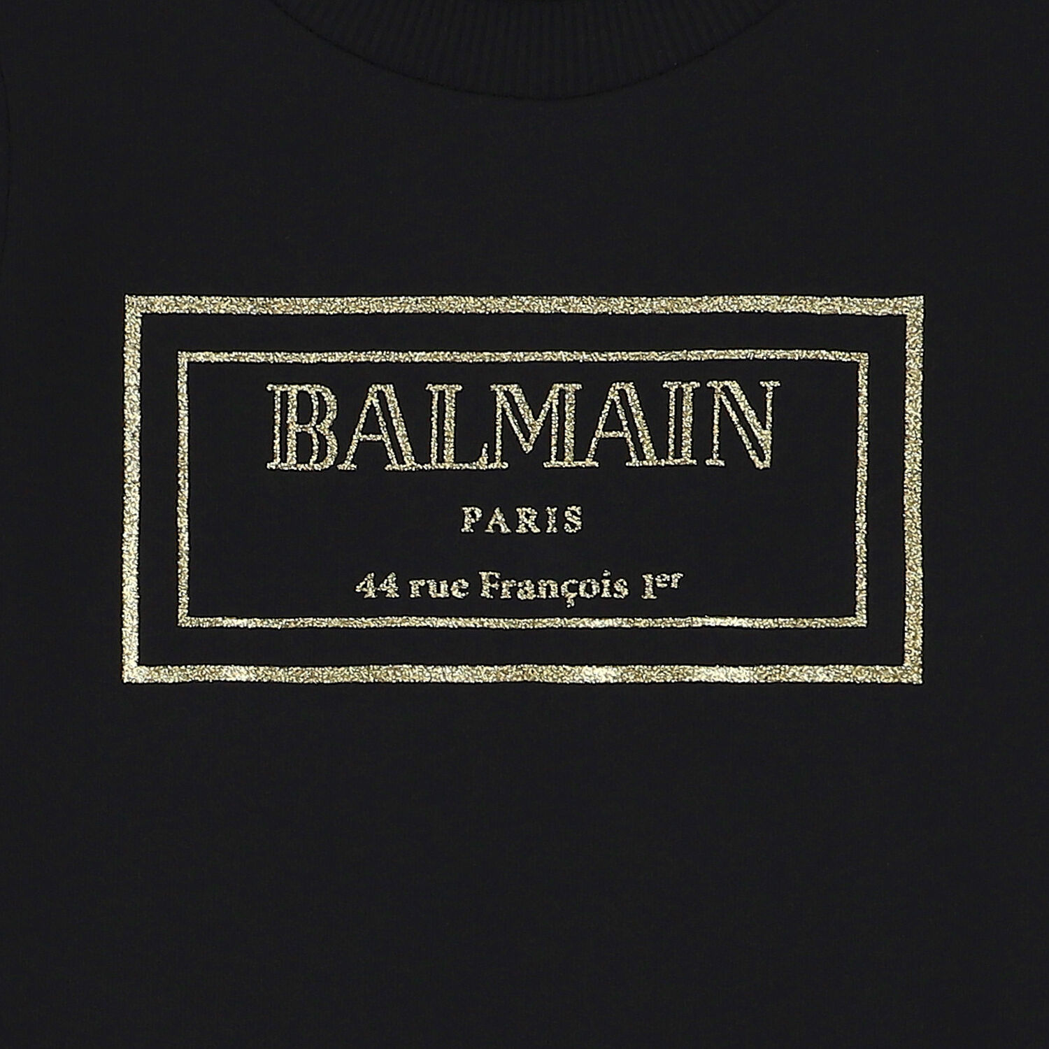 Girls Black & Gold Logo Sweatshirt Dress, 1, hi-res image number null