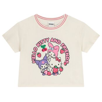 Girls Ivory Hello Kitty T-Shirt 