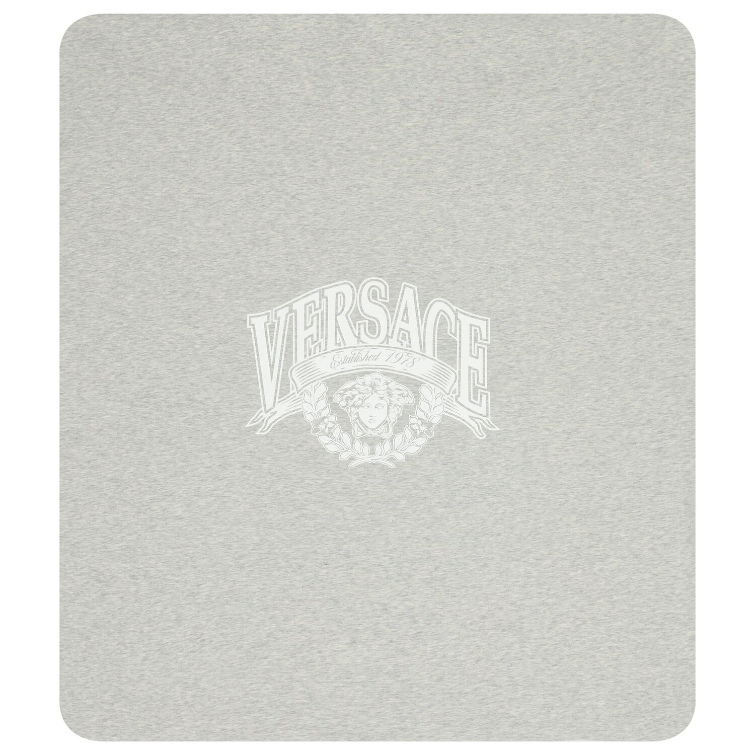 Baby Boys Grey & White Medusa Logo Blanket, 1, hi-res