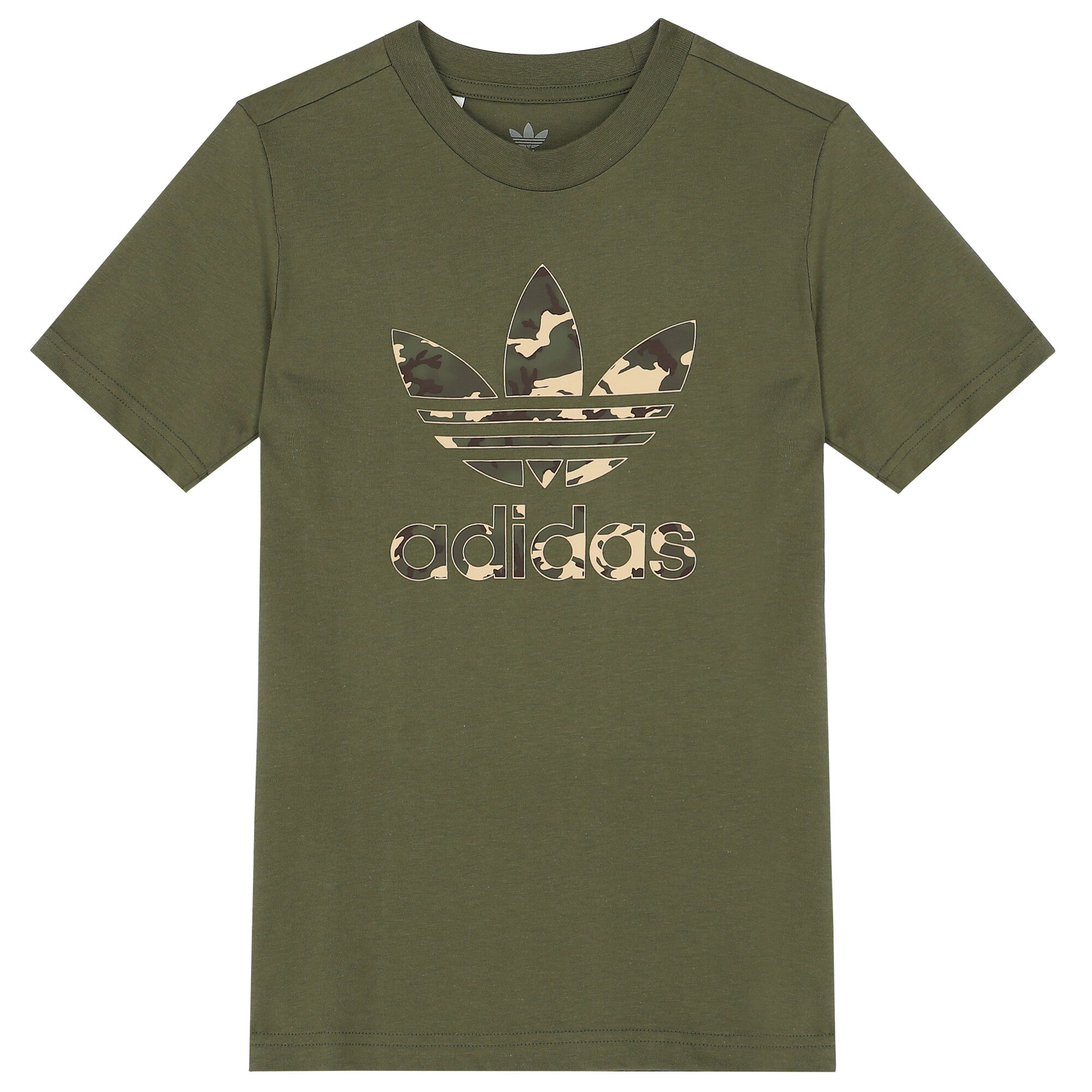 adidas Originals Khaki Green Trefoil Logo T Shirt Junior Couture UAE