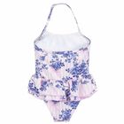 Younger Girls pink & Blue Floral Swimsuit, 1, hi-res
