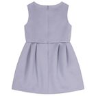 Girls White & Purple Logo Dress, 1, hi-res