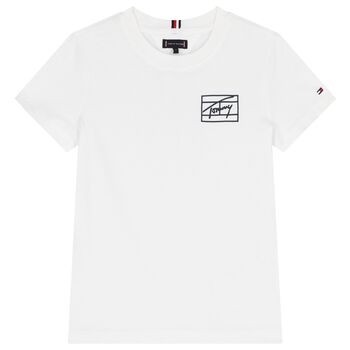 Boys White Logo T-Shirt