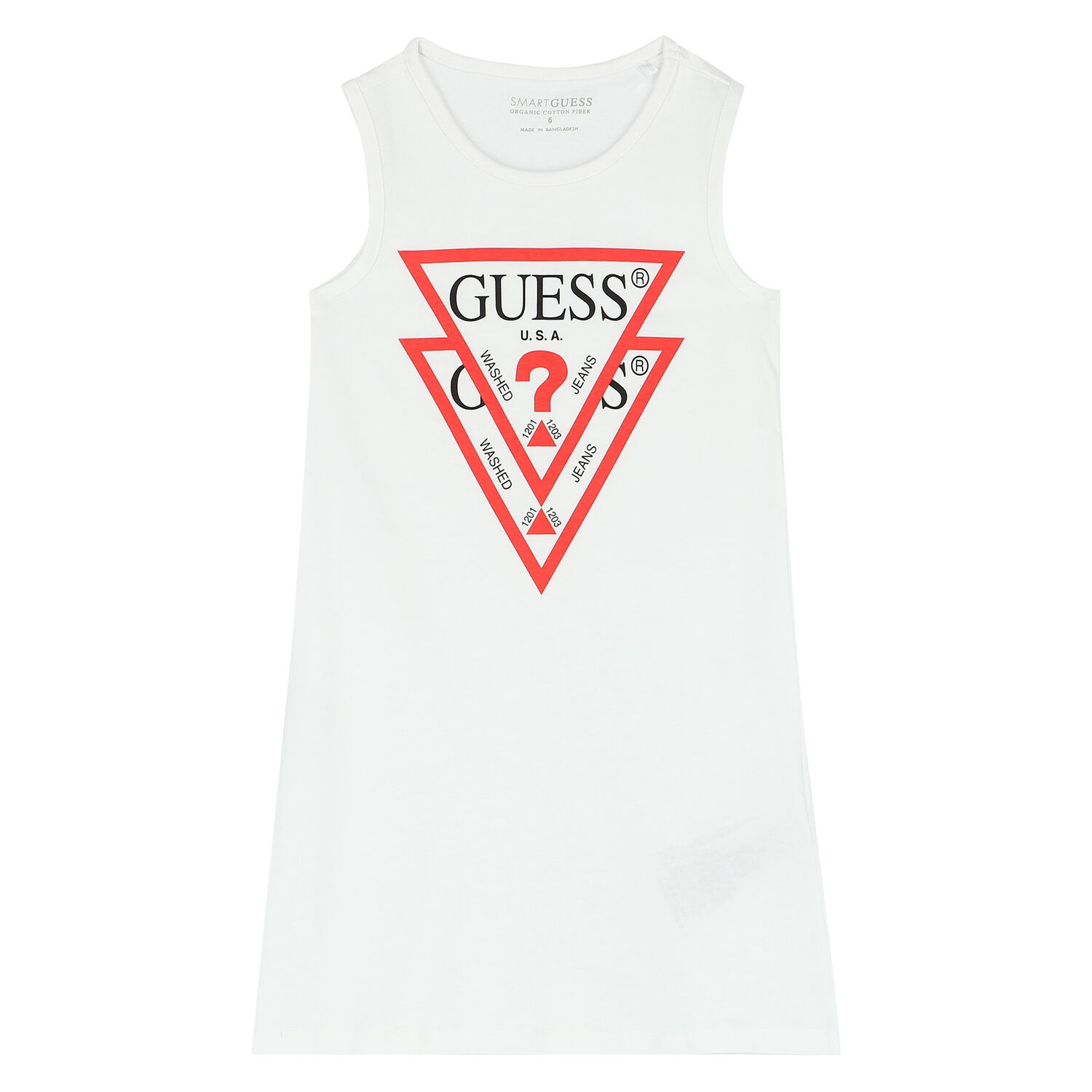 Girls White Logo Dress, 1, hi-res image number null