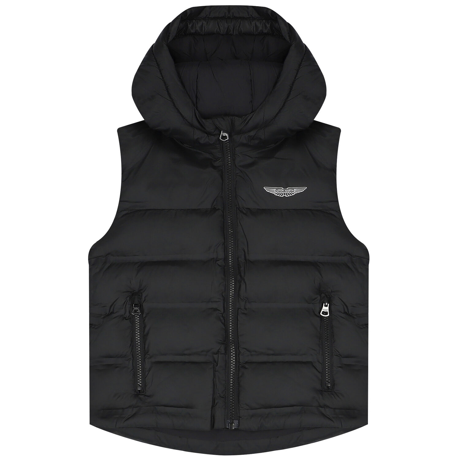Boys Black Aston Martin Logo Gilet, 1, hi-res image number null