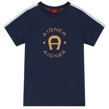 Boys Navy Logo T-Shirt