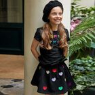 تيشيرت ايتيل باللون الاسود للبنات, 1, hi-res