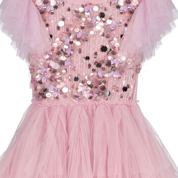 Girls Pink Embellished Dress 