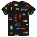 تيشيرت أولاد بالشعار باللون الاسود, 3, hi-res