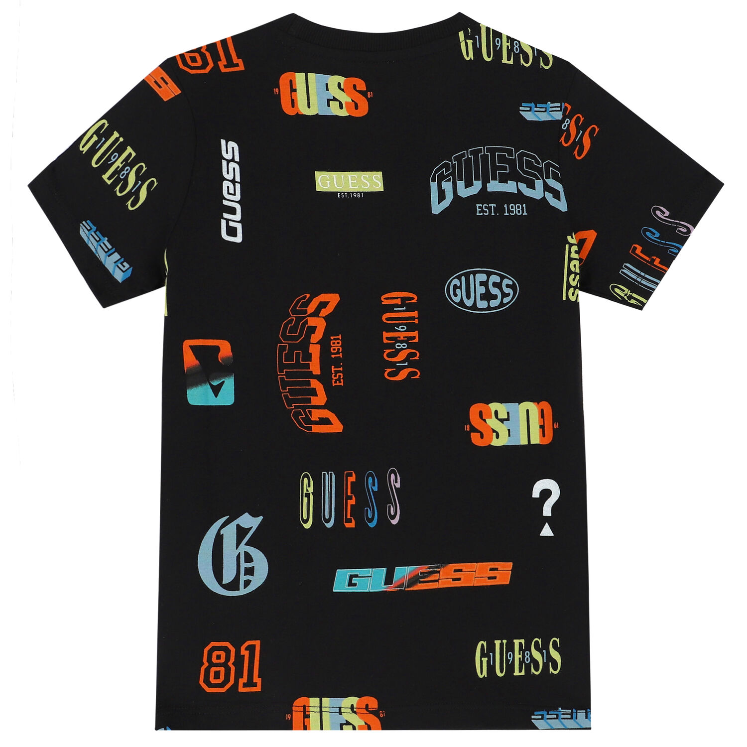 تيشيرت أولاد بالشعار باللون الاسود, 3, hi-res