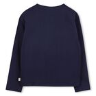 Girls Navy Blue Long Sleeve Top, 1, hi-res