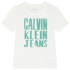 تي شيرت بالشعار باللون الابيض للاولاد, 1, hi-res