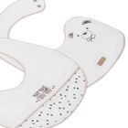 White Teddy Bear Bibs ( 2 Pack ), 1, hi-res