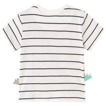 Younger Boys Ivory Dinosaur T-Shirt